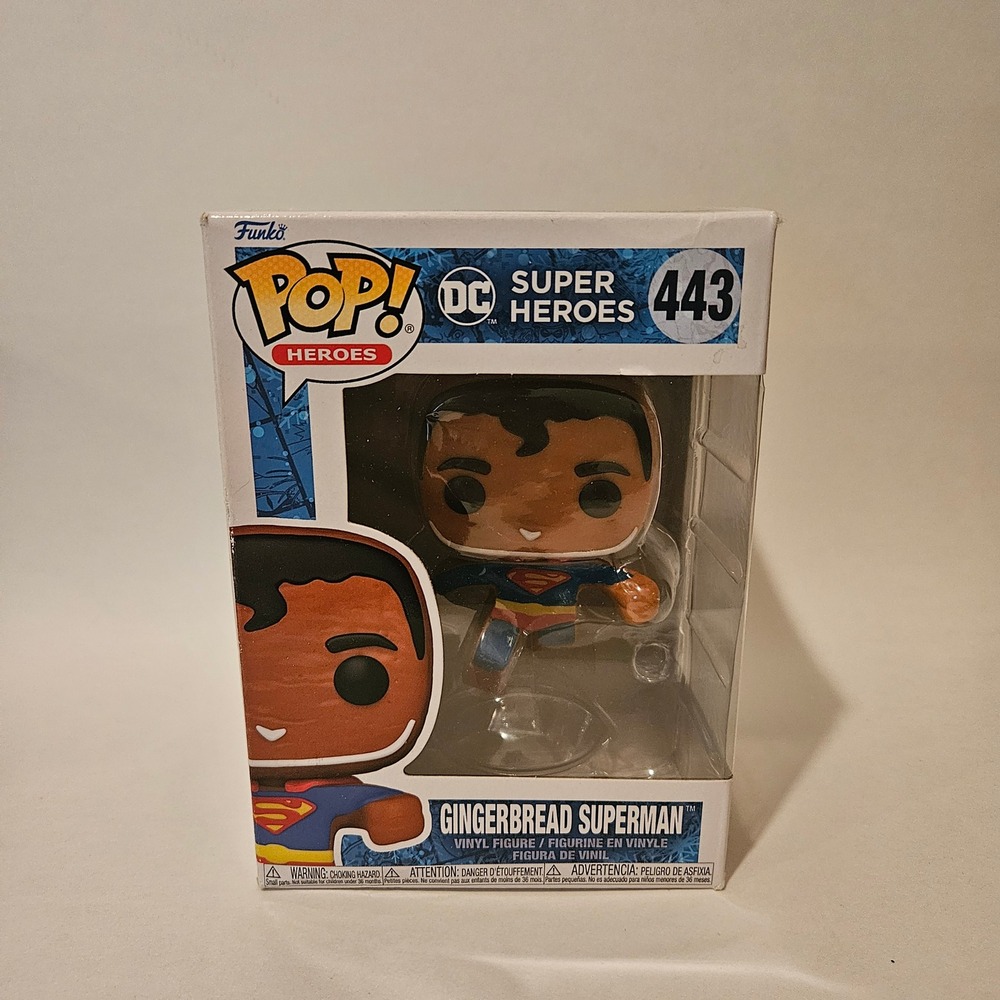 Funko Pop DC Super Heroes Gingerbread Superman 443 Holiday Vinyl Figure